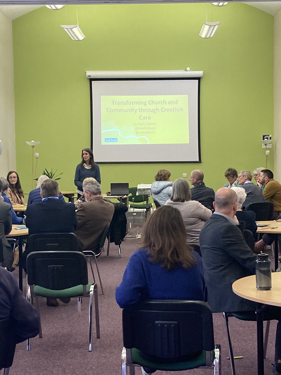 TearfundNI's tweet photo. Dr Ruth Valerio leading a workshop on Transforming Church and Community through Creation Care - lots of exciting stories from local churches, especially around sunflowers 🌻 #icccc https://t.co/DKMKUtqXPh