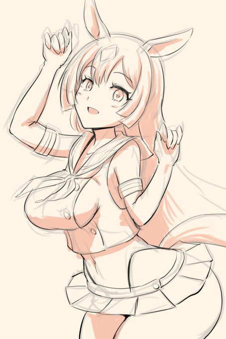 |ω・)つ(新品のペンタブに慣れるためにサトノダイヤモンドを描く) 