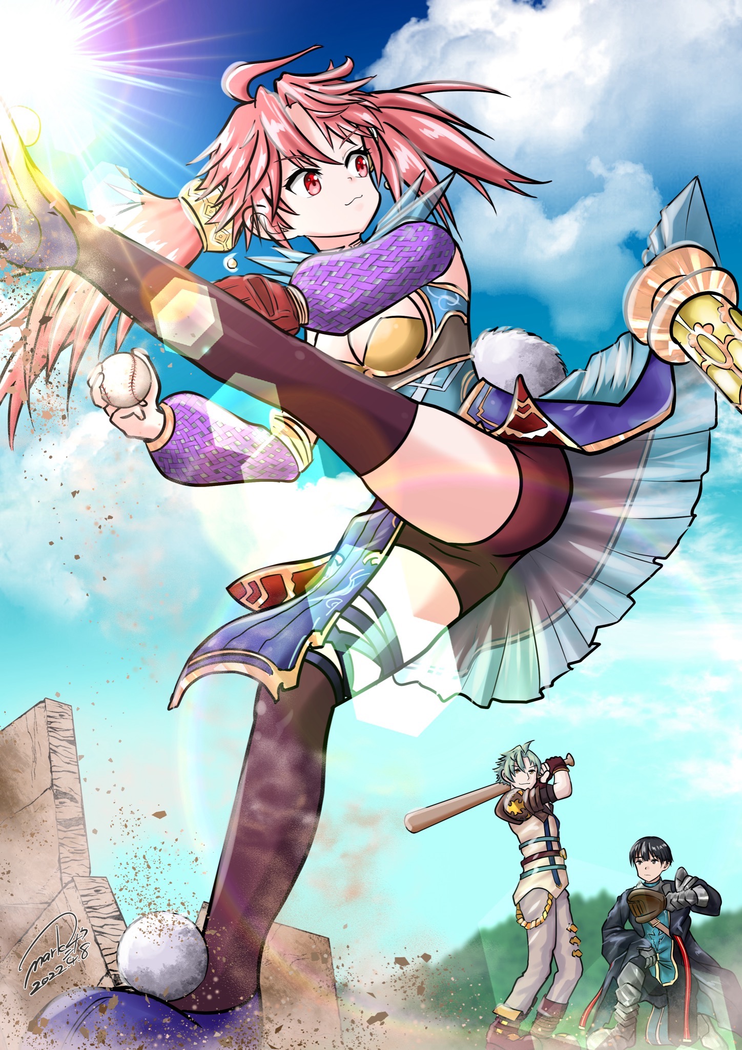 まーく弐ゥ アレットちゃんのフォームが綺麗だったのでなんとなく野球 させてみたw オリアスが左打ちなのは構図の都合です ソフィー2 アトリ絵 アトリエシリーズ T Co 1fy10n9lwn Twitter