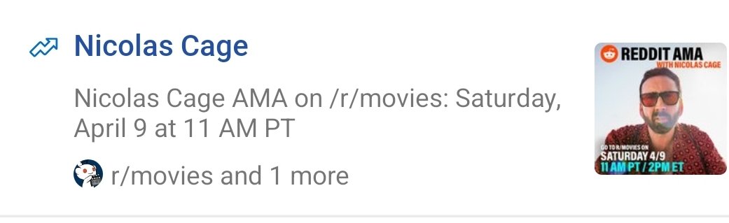 DanBlonsky's tweet photo. @DarthAmin @talkhoops @countthedings did you guys see this. You need to be on the AMA especially during Nick Cage month part 2 electric Boogaloo https://t.co/N45Rd5HjFs