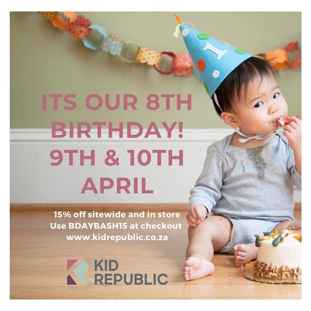 WaterfallCityZA's tweet photo. #KidRepublic @waterfallcorner is celebrating its 8th birthday this weekend and to celebrate they have great in-store discounts. Less 15% off pretty much EVERYTHING! 
Ts&amp;Cs
Happy shopping! 
#kidrepublicsa #birthdaybash #instorediscount #pregnancy #momtobe #babyessentials https://t.co/hUK4rsCcwZ