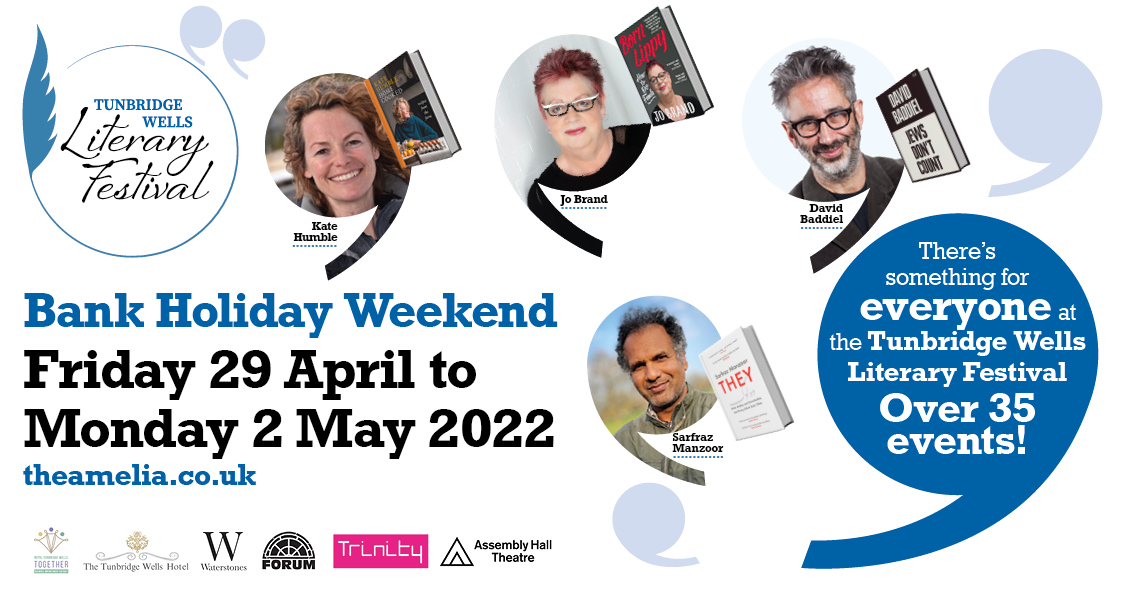Plans for the May #bankholiday weekend yet? We’ve got something special for all tastes right on your doorstep. David Baddiel and Jo Brand will lead a stellar cast of writers, illustrators and entertainers joining us at the debut #tunbridgewells #literaryfestival!
