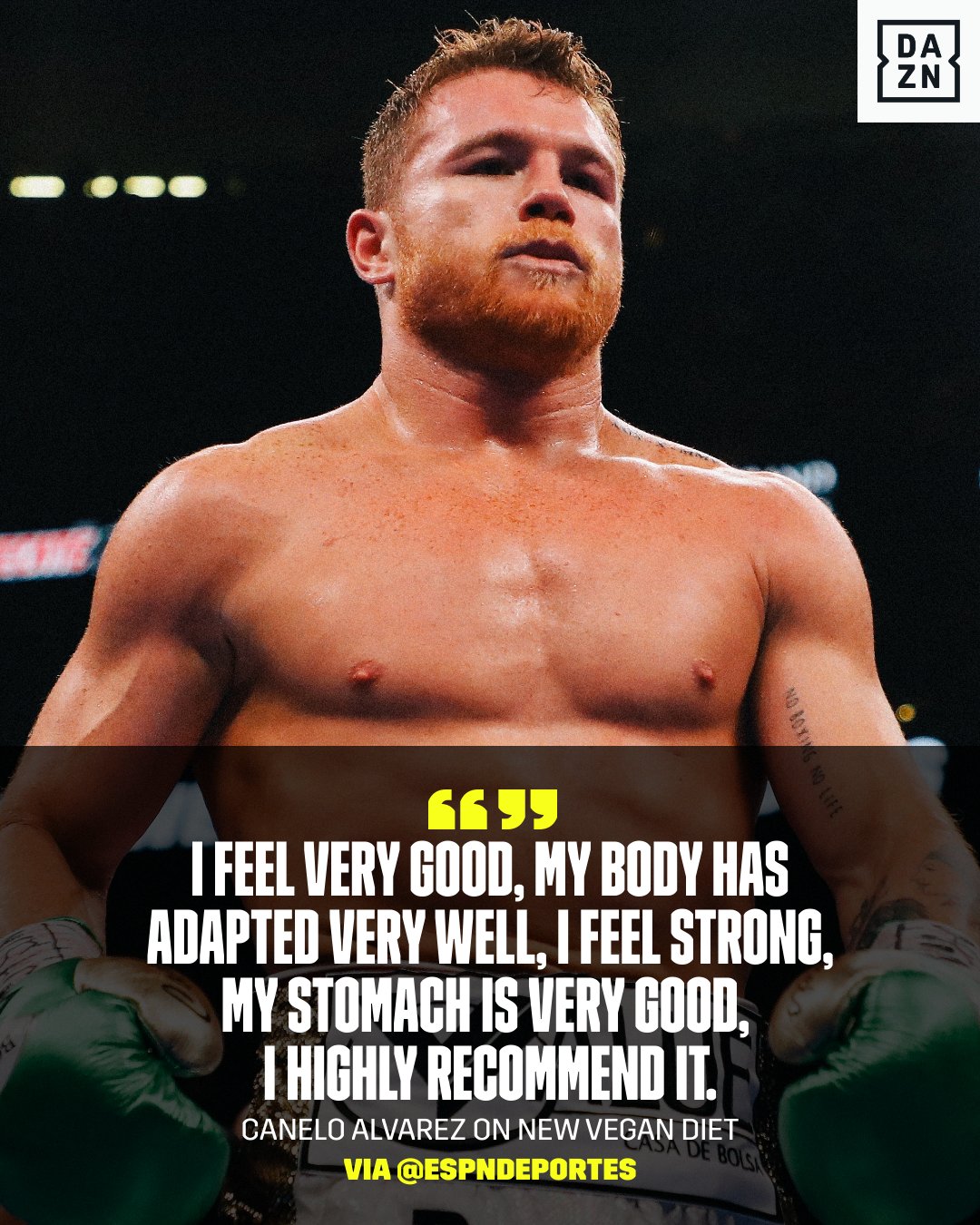 DAZN Boxing on Twitter "🥬 Canelo reveals he's sticking to a vegan