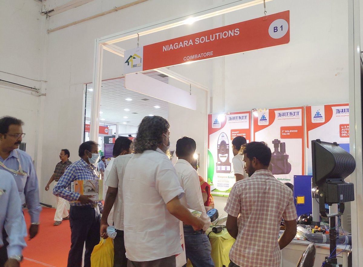NiagaraCbe's tweet photo. First day of the Build Intech 2022 Expo will be held in Codissia Coimbatore, to know more about Niagara Products do visit our stall
Toll-free: 1800 313 7100
#dripirrigationsystem #niagarasolutions #automation #valveautomation #automaticvalve #waterlevelcontroller https://t.co/BhgeYS1OGx