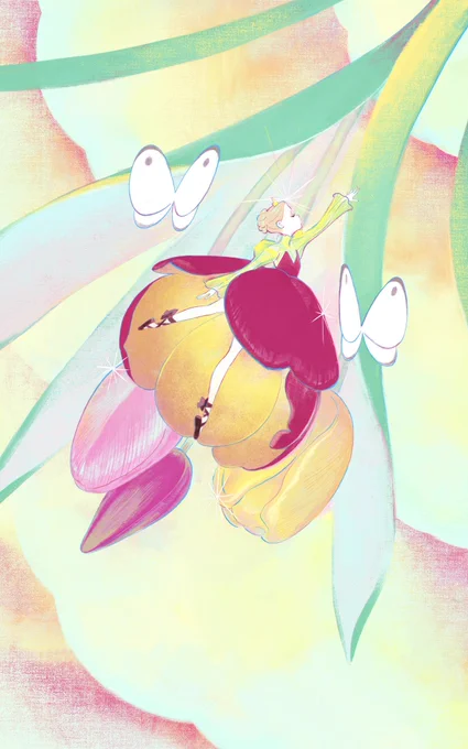 春駆ける乙女
#AdobeFresco #AdobePartner #チューリップ 