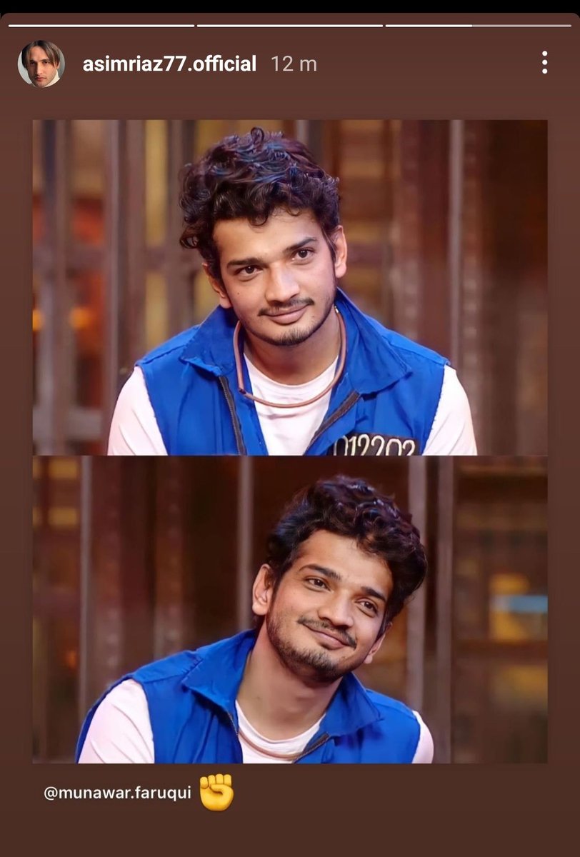 BiggBossWale20's tweet photo. #AsimRiaz Shares Story for #MunawarFarooqui 😳😳 

#MunawarWarriors #UmarArmy #UmarRiaz  #AsimRiaz #AsimSquad https://t.co/xAqAhVRgY1
