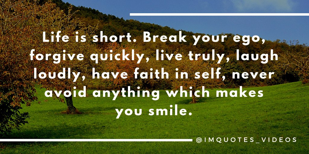 RT @IMQuotes_Videos: Life is too short to live with fear, anger, and negativity.

#FridayMotivation https://t.co/vQv2Ju3923