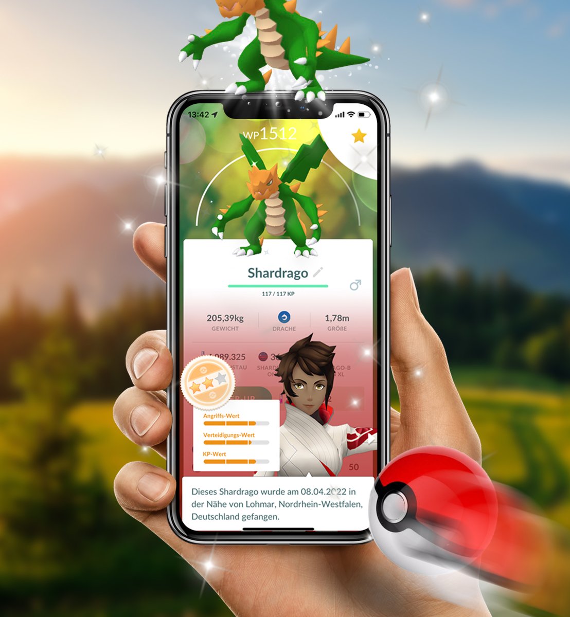 RED_NOVUM's tweet photo. Took a long time – finally caught a shiny Druddigon today! ✨😊 Have a nice weekend! #PokemonGO #shiny #druddigon #shardrago https://t.co/o9mGKSyTyO