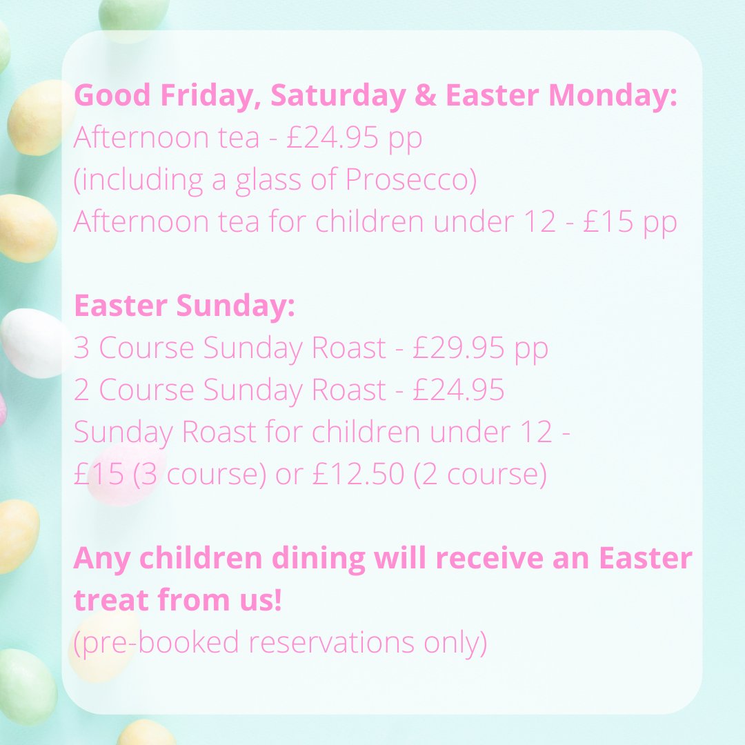 HotelWroxall's tweet photo. With Easter just over a week away, now's the perfect time to book a weekend away or a delicious meal to enjoy with your loved ones.

#easter #sundayroast #sundaylunch #warwick #warwickshire #eatout #publunch #ukhotel #easterweekend #afternoontea #warwick #warwickshirehotel https://t.co/4lyuoeX2XZ