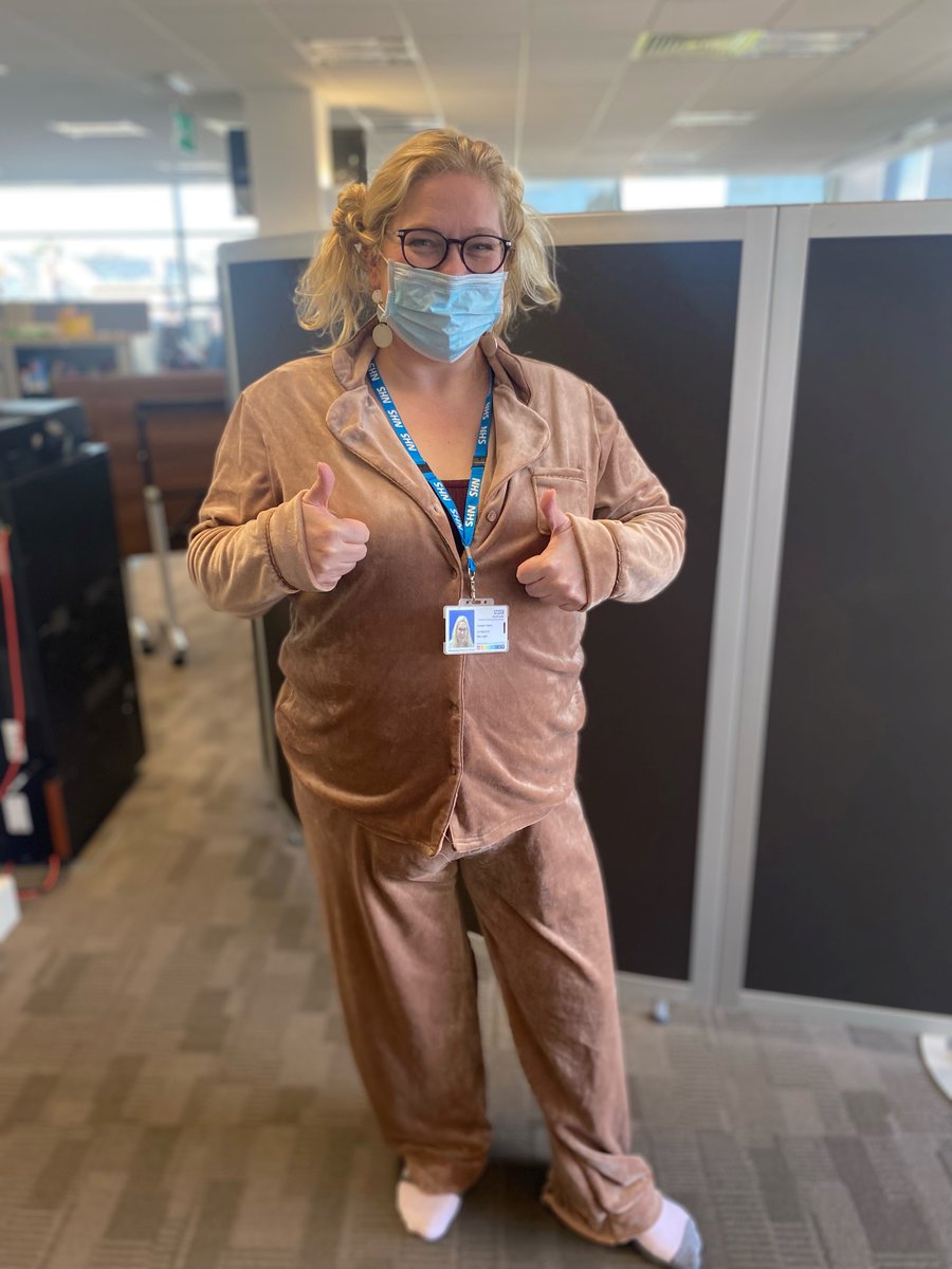 SheffieldHCP's tweet photo. Are you working in your pyjamas right now? We certainly are here in the office.
Today is the day to say 'goodnight' to pancreatic cancer! And our brill colleague Sonya has gone all out. Feel free to post your best PJ pics to the hashtag #PJsforPanCan https://t.co/lmUVnZPb4p