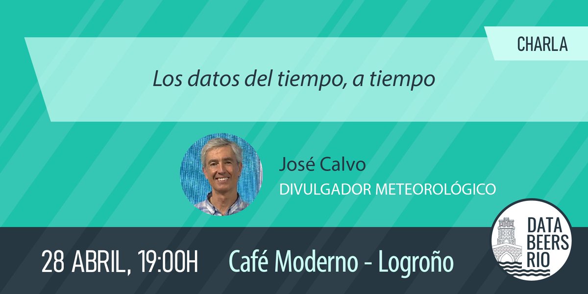 ¡Empezamos fuerte! Gracias José Calvo (de <a href="/meteosojuela/">Meteosojuela La Rioja</a>) por tu pasión y ganas de divulgar. Ya tengo ganas de entender cómo sacas insights de tantos datos y modelos para divulgar sobre #metereología tan bien. #datos #rioja #databeers
¡No te lo pierdas!   eventbrite.es/e/entradas-dat…