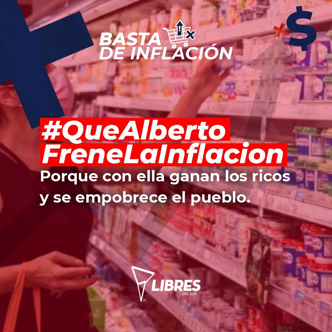 El gobierno debe dar solución a tantos argentinos y argentinas que la pasan mal ante el flagelo de la inflación.
A la pobreza no se la combate con amenazas sino con políticas públicas profundas que generen inclusión e igualdad de oportunidades. #QueAlbertoFreneLaInflación