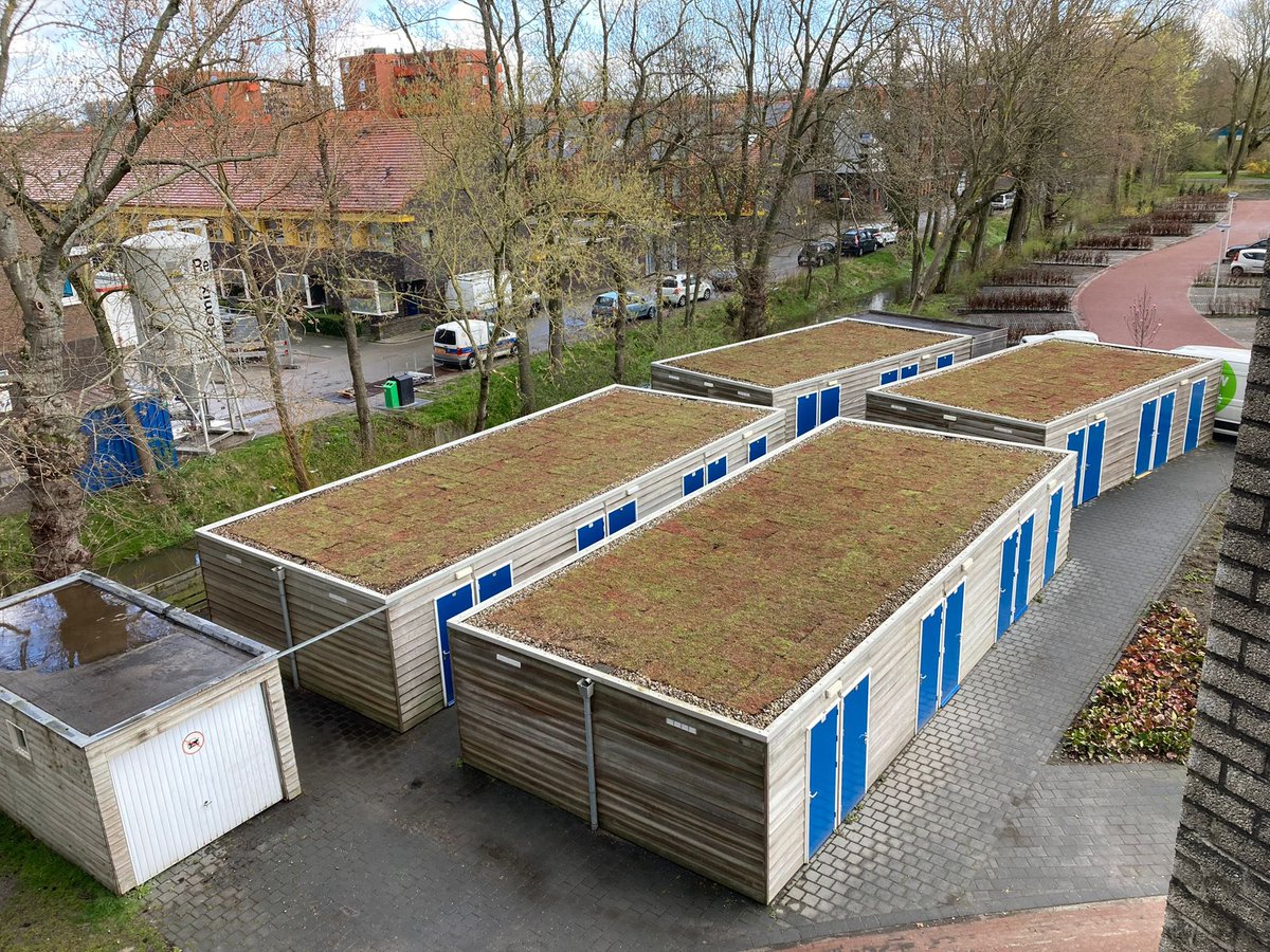 Bij de Papaver, de nieuwbouw van @Nijestee aan de Klaprooslaan in de <a href="/Oosterparkwijk/">Oosterparkwijk</a>, hebben we 4 groene daken gemaakt. Dat ziet er toch een stuk fraaier uit. Of niet?