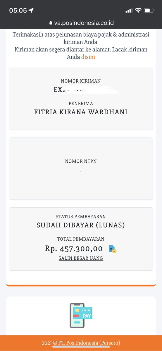 mbakpit's tweet photo. @PosIndonesia paket kiriman saya kenapa udah 4 hari nggak ada progressnya ya? Udah saya bayar lunas pajak dan admin dari 4 april tapi dicek ke customer service katanya belum kecatat lunas di sistem? Saya udah email halopos tapi belum ada balesan. https://t.co/xd4D703hT7