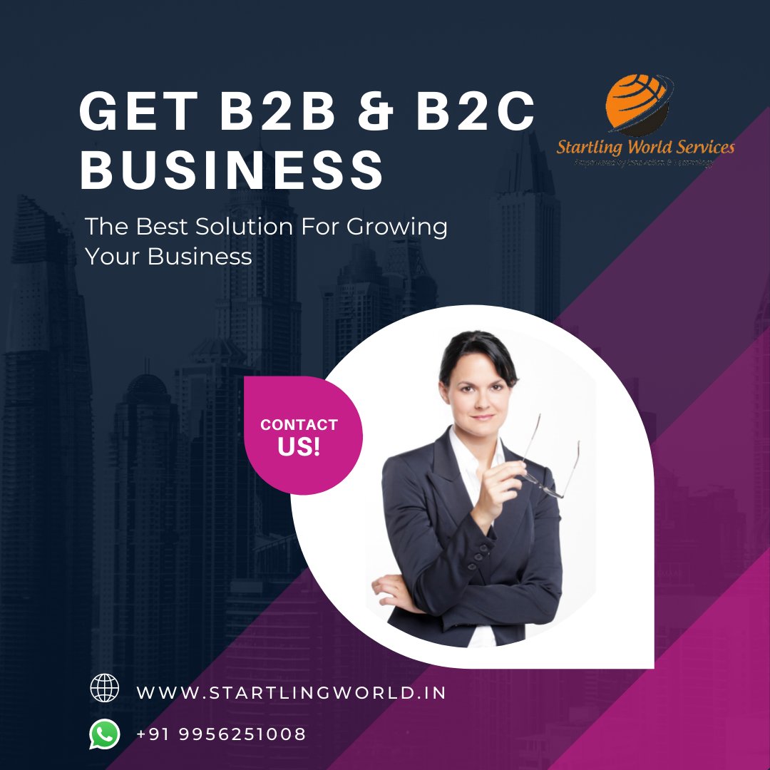 Startlingworlds's tweet photo. The best solution for growing your business.
Call Now: +91 9956251008
Website: https://t.co/yCc4hyiDII

#business #api #apiservice #b2b #b2c #integration https://t.co/MzamULepdf