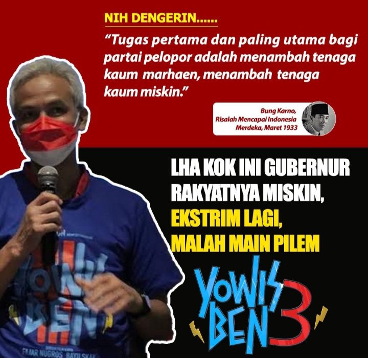 Putri_Kulo's tweet photo. Sebegitunya ingin populer dengan main film. Tapi lupa kalau ada 19 Kabupaten di Jateng yg masuk daftar Kemiskinan Ekstrem.

#GanjarPencitraan
#GanjarRaKerjo
#JatengKereYoWisBen https://t.co/oZExC9KXS5