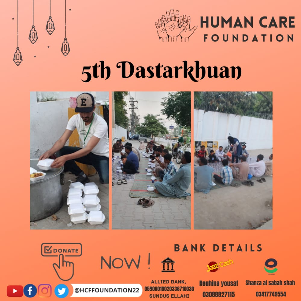 HCFoundation22's tweet photo. 5th iftar drive
Alhamdullilah served more than 130 
we want to thank to all those who have contributed for Ramadan drive and for putting best efforts here. Thank you for contributing generously to the cause of #feedingpuresouls
#hcf #hcfrawalpindi
#pearlsofhumanity
#Ramadan https://t.co/Ixsf18xpAb