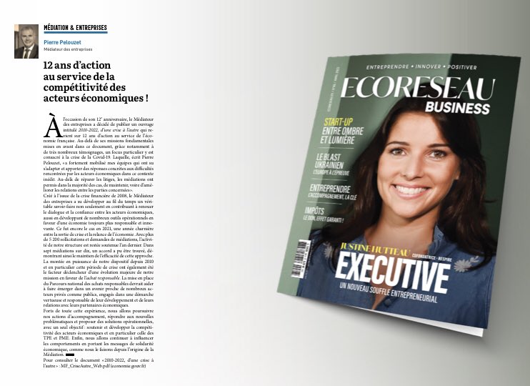PPelouzet's tweet photo. « 12 ans d'actions au service de la compétitivité des acteurs économiques »

Ma chronique ds @EcoReseau ce mois-ci 

Et le récit de ces 12 ans de @MedEntreprises ici : https://t.co/XzpP3H8rRc https://t.co/kJYG72ixTR