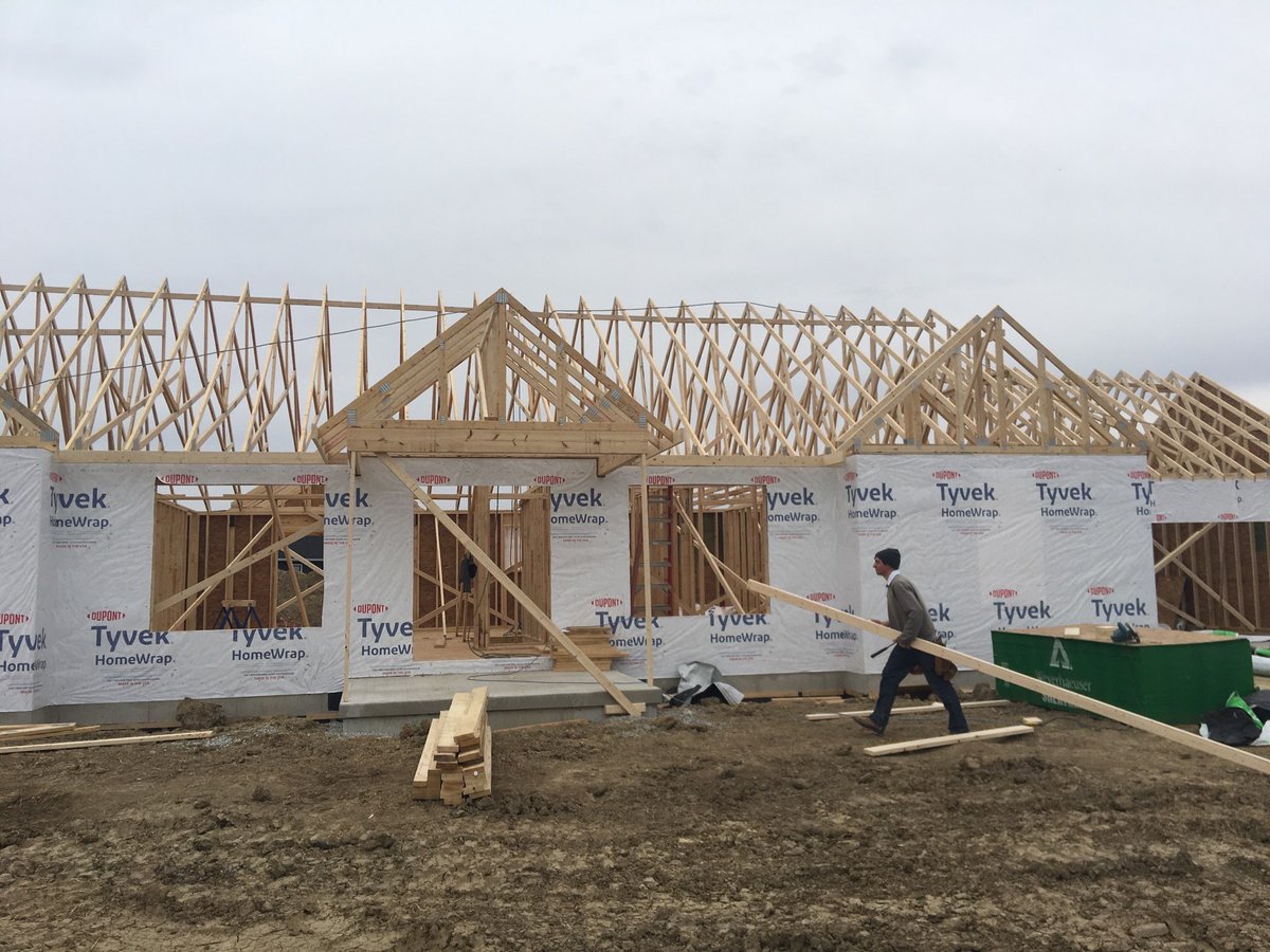 doylehomes's tweet photo. It's "Finished Frametime #Friday !! We are ready for the next phase with this gorgeous #custom  designed ranch with finished lower level!  See all our #designs  online https://t.co/AH3quT6Me0 Call for your New Home Consultation today! 2 models to tour! 1-800-24-DOYLE. https://t.co/PnJTMw1Kox