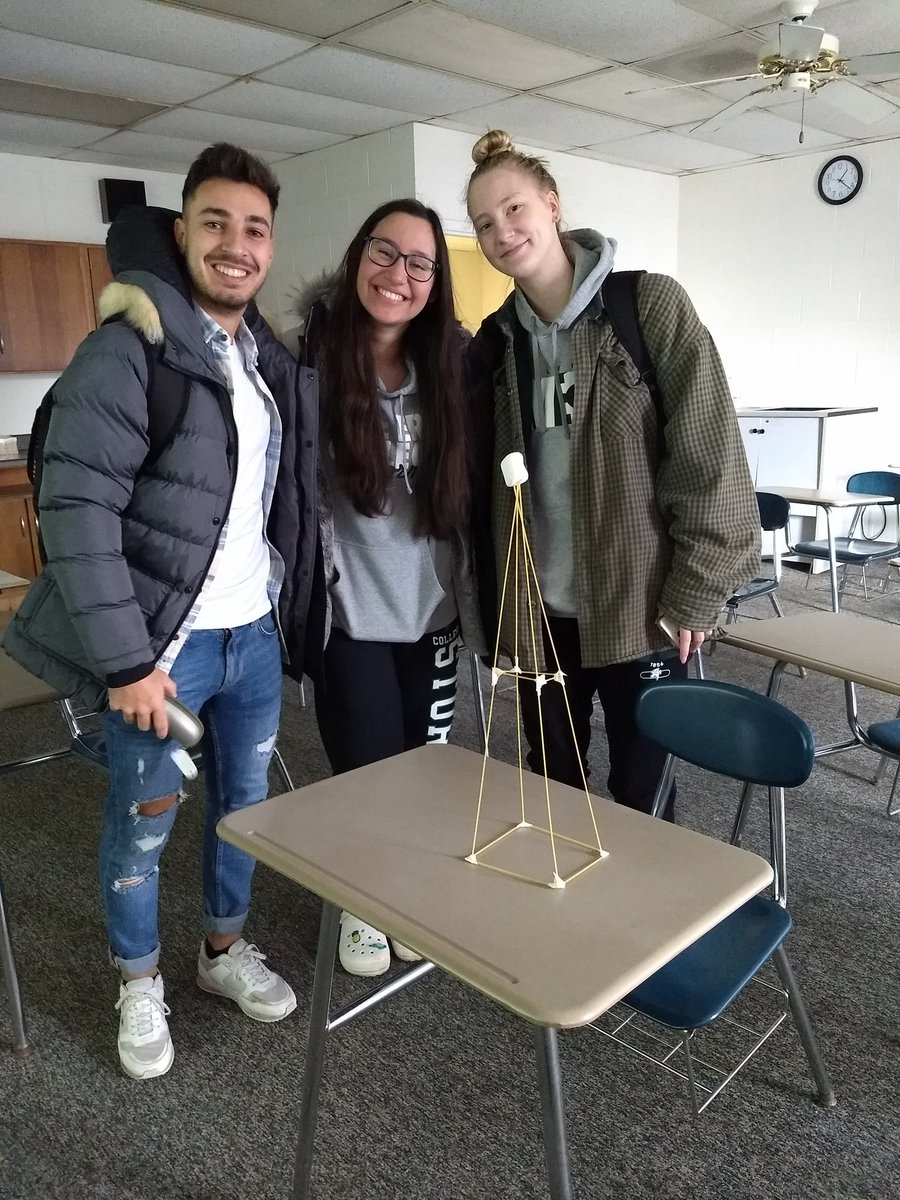 Congrats to the #MarshmallowChallenge winners in @lakeeriecollege Marketing Principles class. Great teamwork skills!