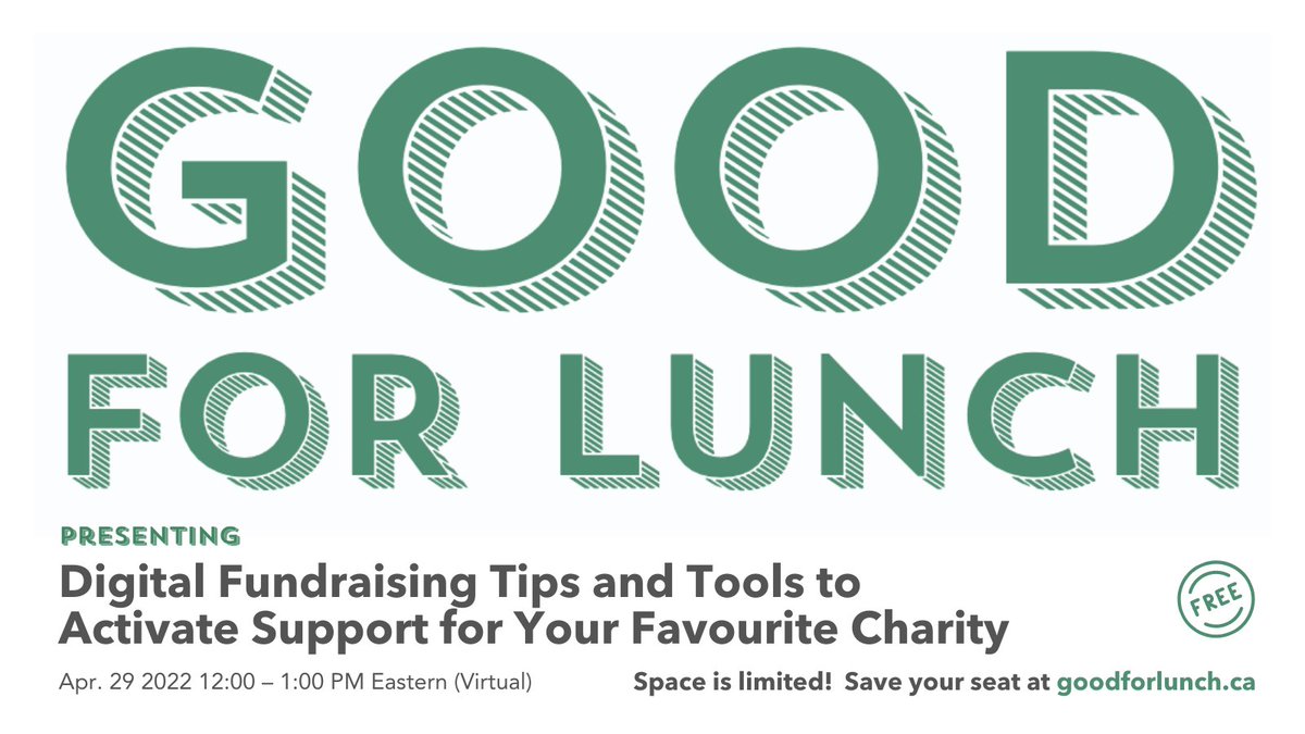 Broccoli 🥦 (@getsomebroccoli) on Twitter photo Calling all small and growing nonprofits! This one's for you! #goodforlunch is a free webinar coming up on Apr. 29 co-hosted by <a href="/ambermac/">Amber Mac</a> <a href="/wc_oconnell/">Wen-Chih O'Connell</a> and <a href="/brockwarner/">Brock Warner, CFRE (He/Him)</a>.
All are welcome, but the content will be most applicable to 🇨🇦 registered charities. Calling all small and growing nonprofits! This one's for you! #goodforlunch is a free webinar coming up on Apr. 29 co-hosted by <a href="/ambermac/">Amber Mac</a> <a href="/wc_oconnell/">Wen-Chih O'Connell</a> and <a href="/brockwarner/">Brock Warner, CFRE (He/Him)</a>.
All are welcome, but the content will be most applicable to 🇨🇦 registered charities.
