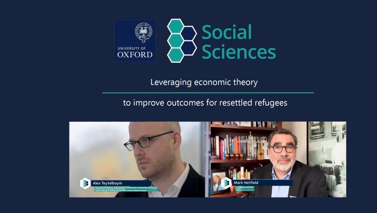 Oxford Impacts (@oxengage) on Twitter photo Watch our new film to discover how Annie⢠MOORE software, co-developed by <a href="/t8el/">Alex Teytelboym</a> & colleagues <a href="/RefugeesAI/">Refugees.AI</a>, is helping <a href="/HIASrefugees/">HIAS</a> to improve refugee employment outcomes & eliminate the mismatch between refugees' needs & the areas in which they resettle socsci.ox.ac.uk/leveraging-eco⦠Watch our new film to discover how Annie⢠MOORE software, co-developed by <a href="/t8el/">Alex Teytelboym</a> & colleagues <a href="/RefugeesAI/">Refugees.AI</a>, is helping <a href="/HIASrefugees/">HIAS</a> to improve refugee employment outcomes & eliminate the mismatch between refugees' needs & the areas in which they resettle socsci.ox.ac.uk/leveraging-ecoā¦
