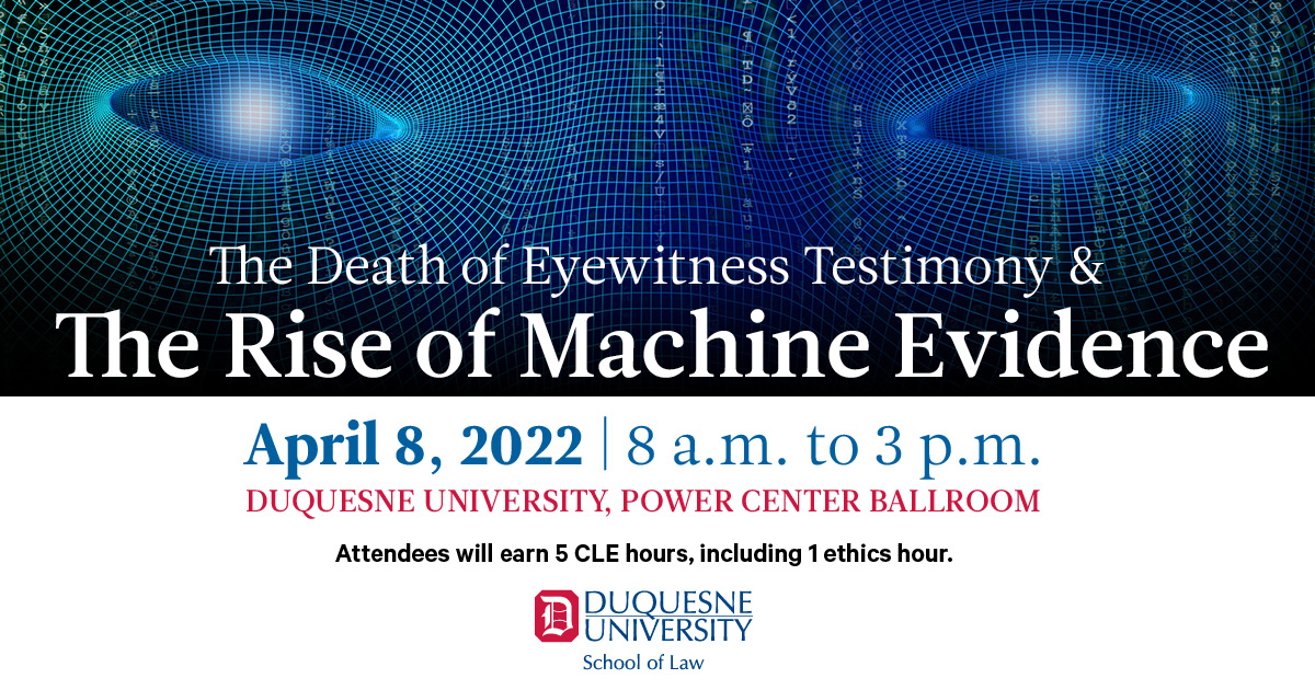 DuqKlineLaw's tweet photo. If you are attending our Rise of the Machine event today, add your comments or follow along using #MachineEvidence. We hope you find today's event informative! https://t.co/VYhkarWp6T