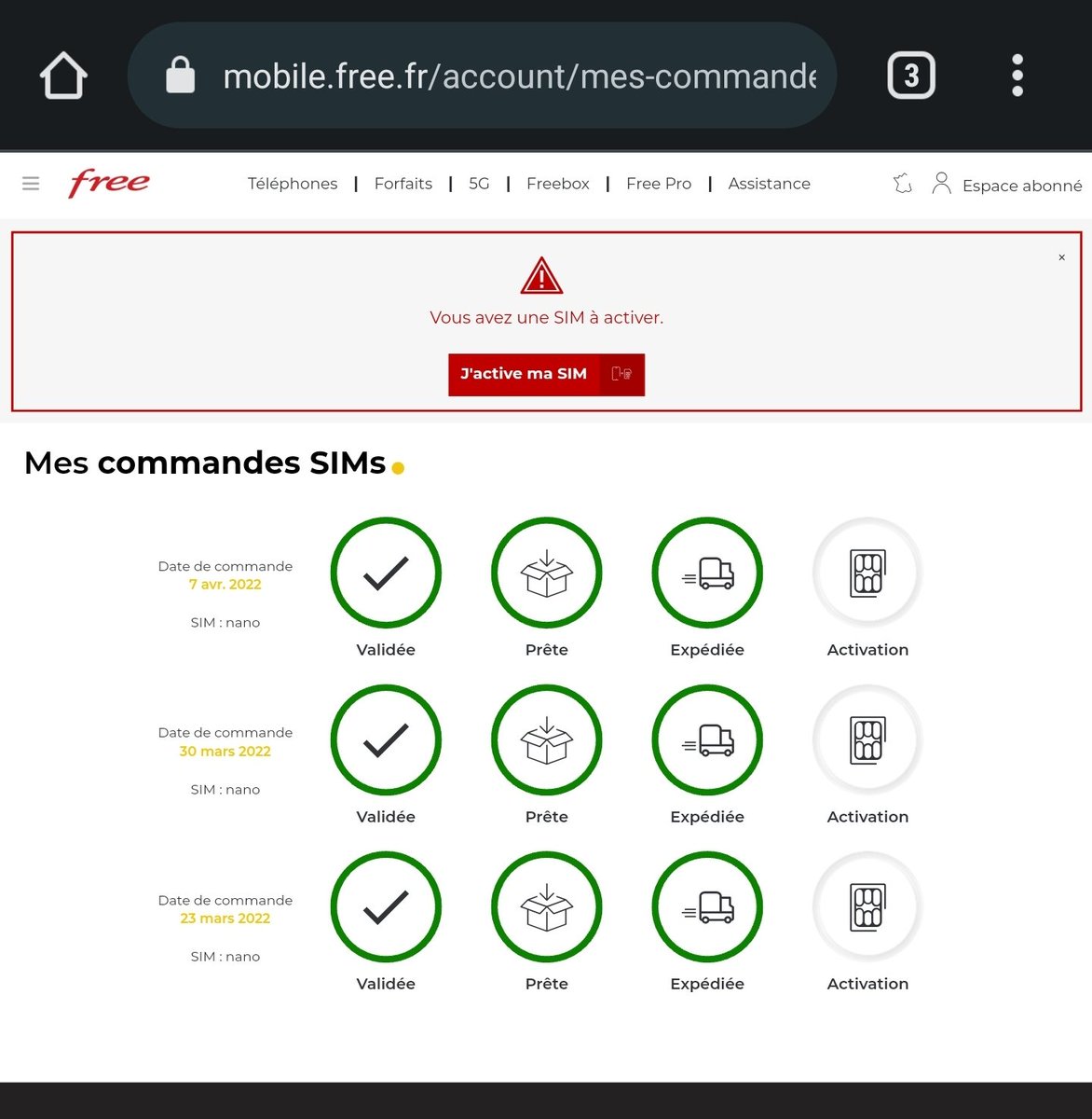 Hey <a href="/free/">Free</a>, serait il possible de réellement m'envoyer une carte SIM un jour?

#freemobile #free #serviceclientincompetent