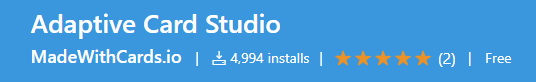 MadeWithCards's tweet photo. Can we get 6 more? 🤙🥳

The 5000st will get a nice meet and greet with the creator of the extension and a personal introductionary walkthrough! 😇🥳🥳

Just share a quick video of you installing the extension when the counter says 4999! 

https://t.co/kcjDqsfY2i

#AdaptiveCards https://t.co/opgKH3shw2