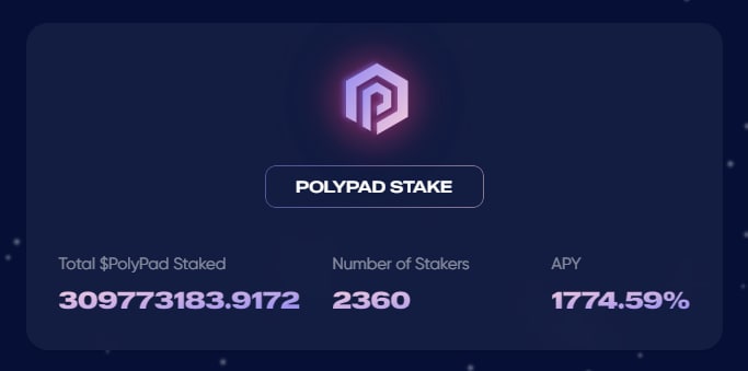 PolyPad_App's tweet photo. 🔥After only 24 hours, #PolyPad already has 2360 stakers!

💎 CURRENT #APY: 1774%

💸 #Staking rewards are paid in $MATIC

Do you want to be part of this?🤩

👇Stake your tokens here: 
https://t.co/9AOlTonQCG

🚀MEXC and GATE listings SOON!

Full details: https://t.co/oXr8Syxdmx https://t.co/qS7xh3k75T