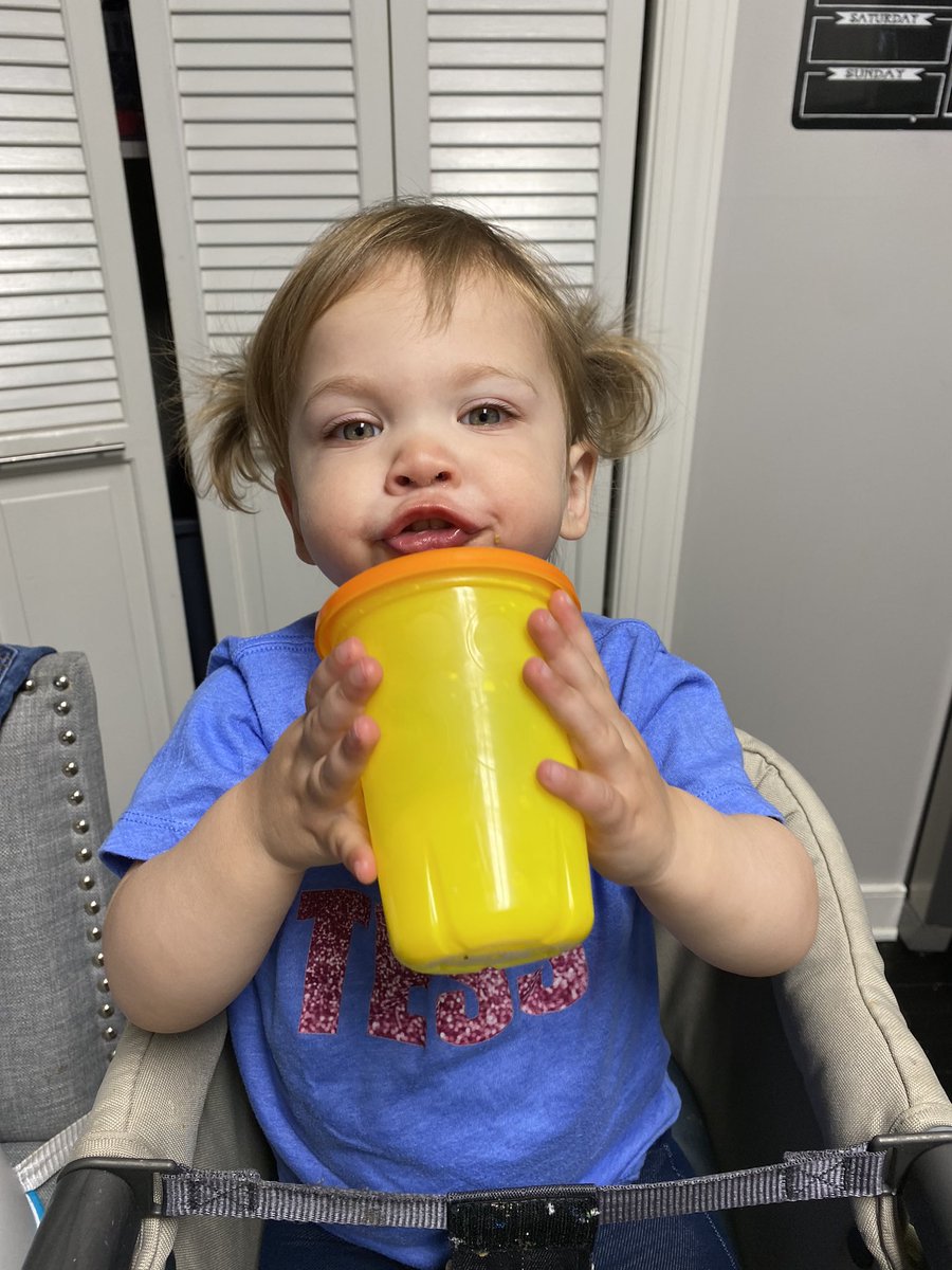 pamelaloving's tweet photo. Got the pigtails in. Then attempted to even them out. She pulled one of them out on the way to daycare 🤦‍♀️ 

I do not know how my sister does this EVERY day. #NotTheMomma #auntlife https://t.co/eAgwC7Xu8P