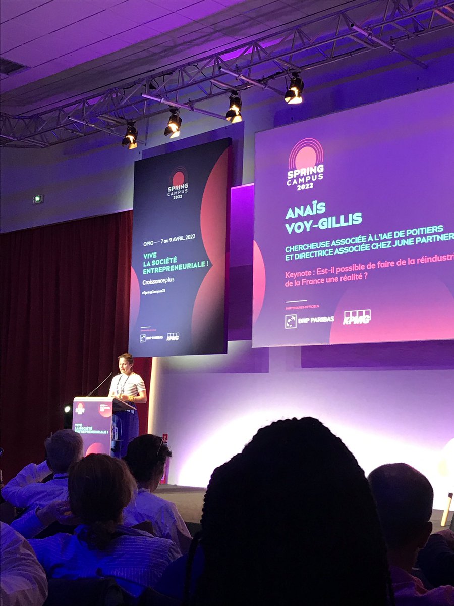 CroissancePlus's tweet photo. « L’#industrie c’est la beauté de la transformation de la matière, c’est la coopération, l’entraide mais c’est aussi des rapports de force » @a_voygillis #SpringCampus22 https://t.co/jvISnEI0mA