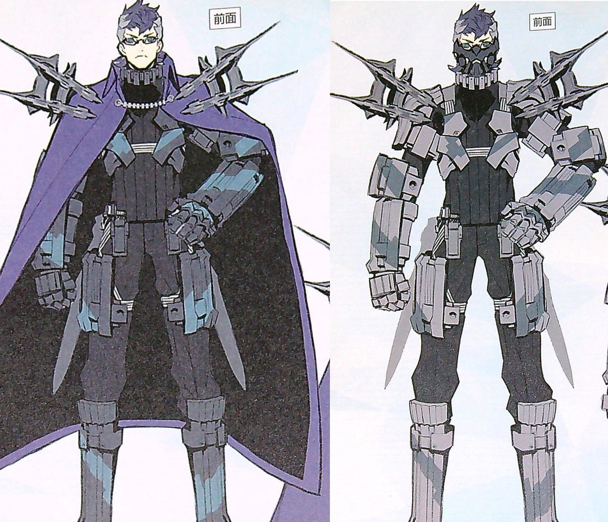 1boy male focus armor cape spikes boots purple cape  illustration images