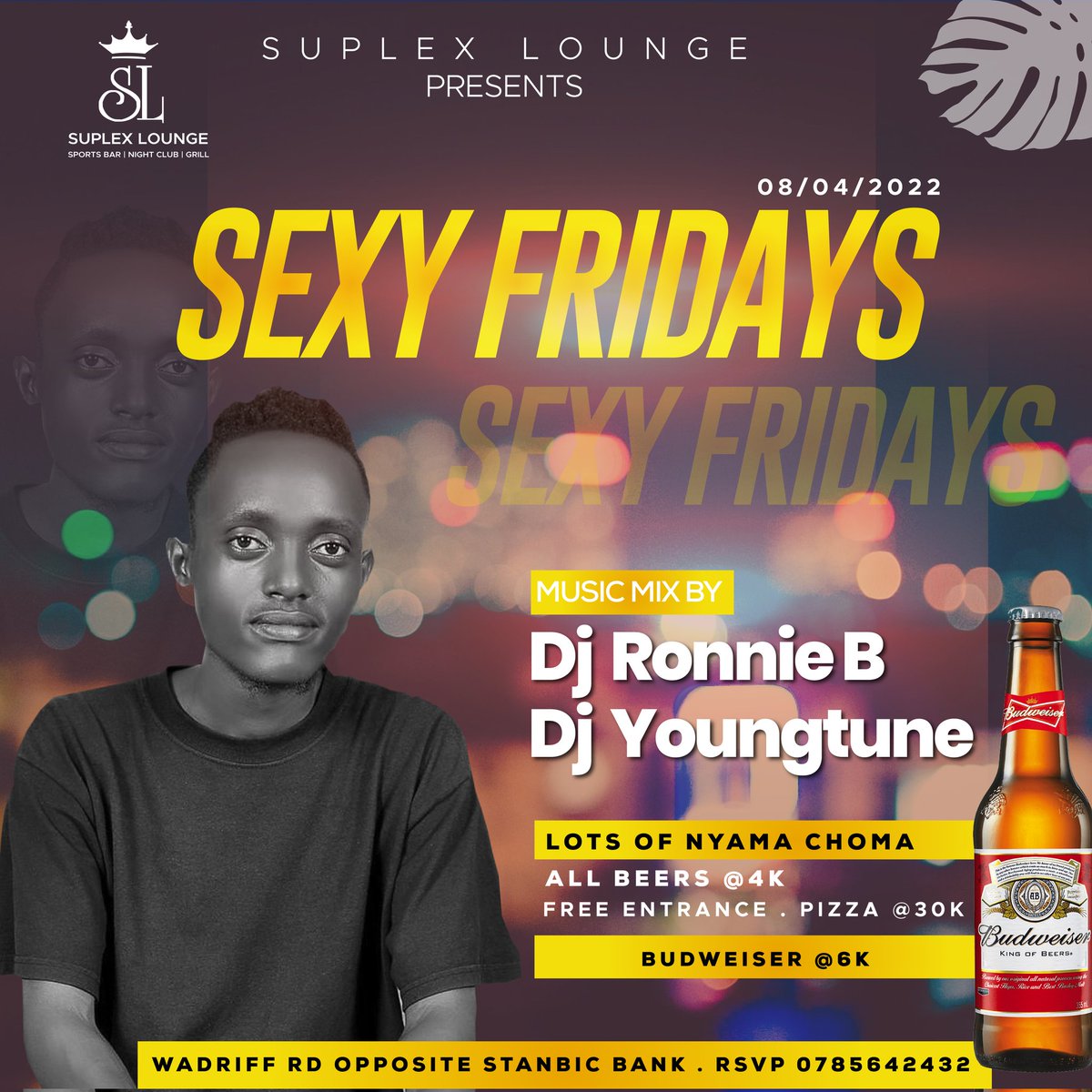 SuplexLounge's tweet photo. We grooving once again in the famous Sexy Fridays with Dj Ronnie B.

#SexyFridays
#SuplexLounge. https://t.co/zzWTytqTUi