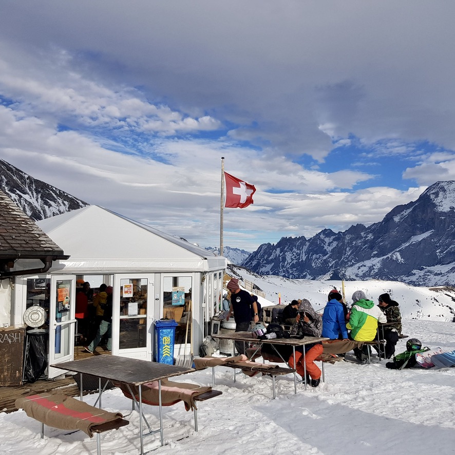 TwoStomachs's tweet photo. The simple but fabulous lunch grub offered by Skihütte Genepi are delicious. The fun-loving crew will ensure you are fed well and have an enjoyable time while you are here. With music playing and the panoramic view of the mountains in front of you, you are at right place.