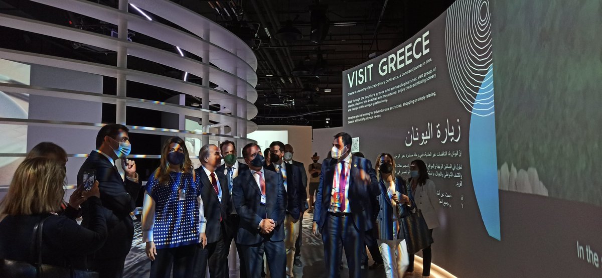 GreeceExpo2020's tweet photo. 🎖#OurSponsors | We would like to warmly thank the @VisitGreecegr, 𝑺𝒕𝒂𝒕𝒆 𝑷𝒂𝒓𝒕𝒏𝒆𝒓 of the Greek Pavilion and of our National Day at @expo2020dubai. Through impressive audio visual material, GNTO presented our country as a unique all year destination. 𝐓𝐡𝐚𝐧𝐤 𝐮!🙏 https://t.co/148yte92Ws