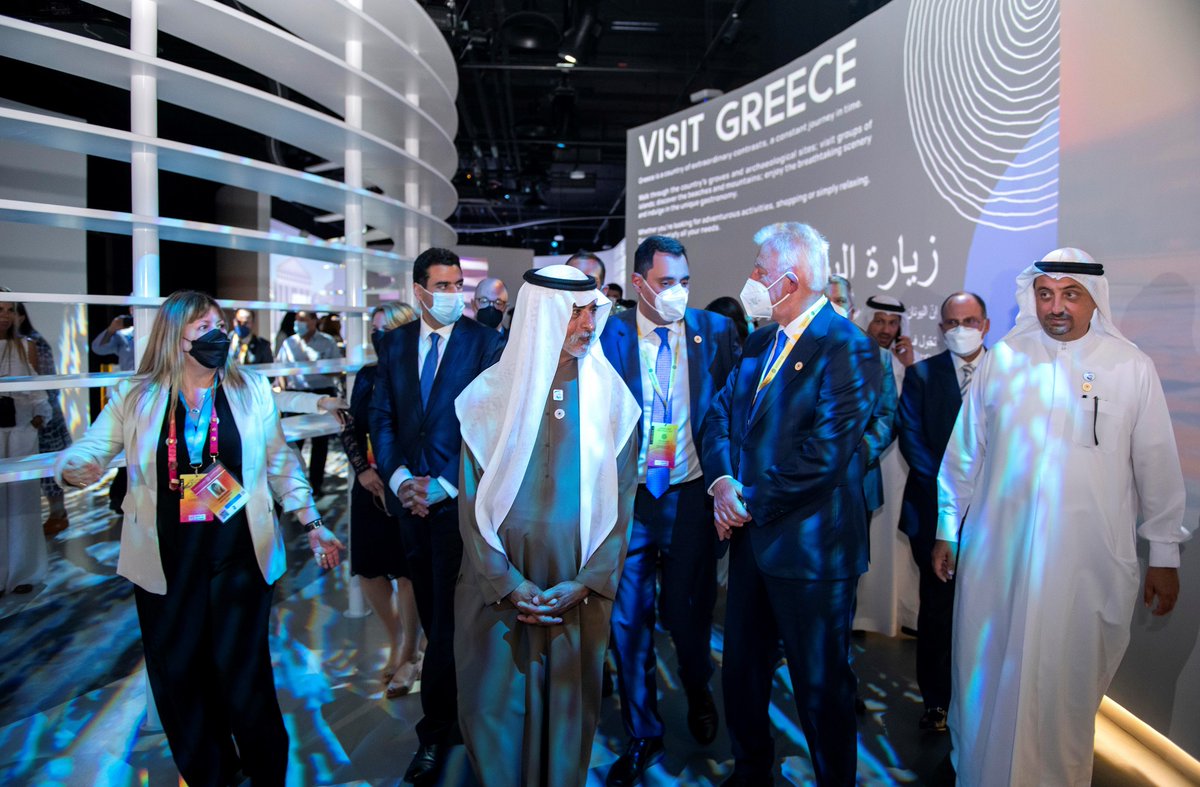 GreeceExpo2020's tweet photo. 🎖#OurSponsors | We would like to warmly thank the @VisitGreecegr, 𝑺𝒕𝒂𝒕𝒆 𝑷𝒂𝒓𝒕𝒏𝒆𝒓 of the Greek Pavilion and of our National Day at @expo2020dubai. Through impressive audio visual material, GNTO presented our country as a unique all year destination. 𝐓𝐡𝐚𝐧𝐤 𝐮!🙏 https://t.co/148yte92Ws