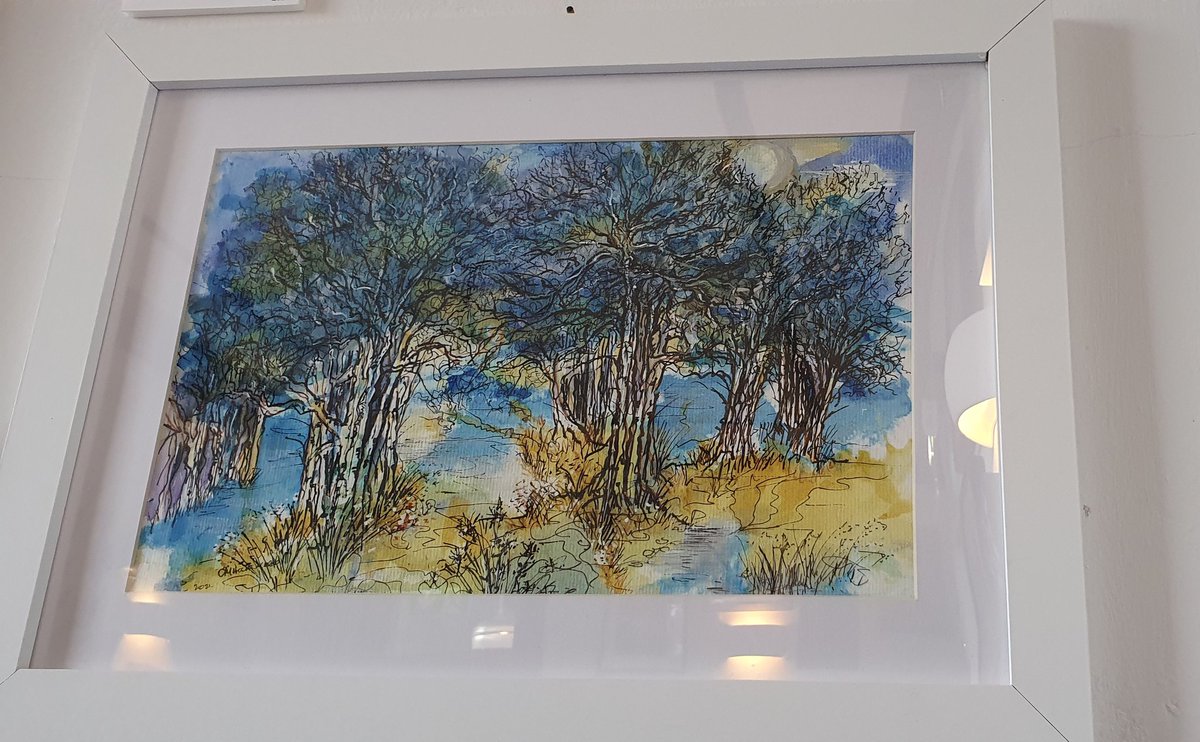 Chris Hammond has a new artwork in the Smoke Room to replace one that was sold recently.