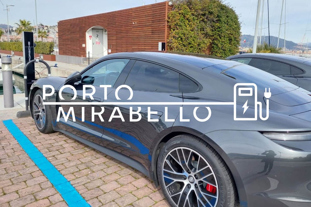 Some Porsche columns have been installed in the dock parking area of the Harbour for charging electric cars.
portomirabello.it/en/electric-pa…