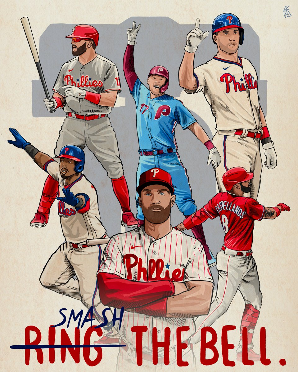 Phillies's tweet photo. R̶i̶n̶g̶ Smash The Bell https://t.co/FkA2FbR6wB