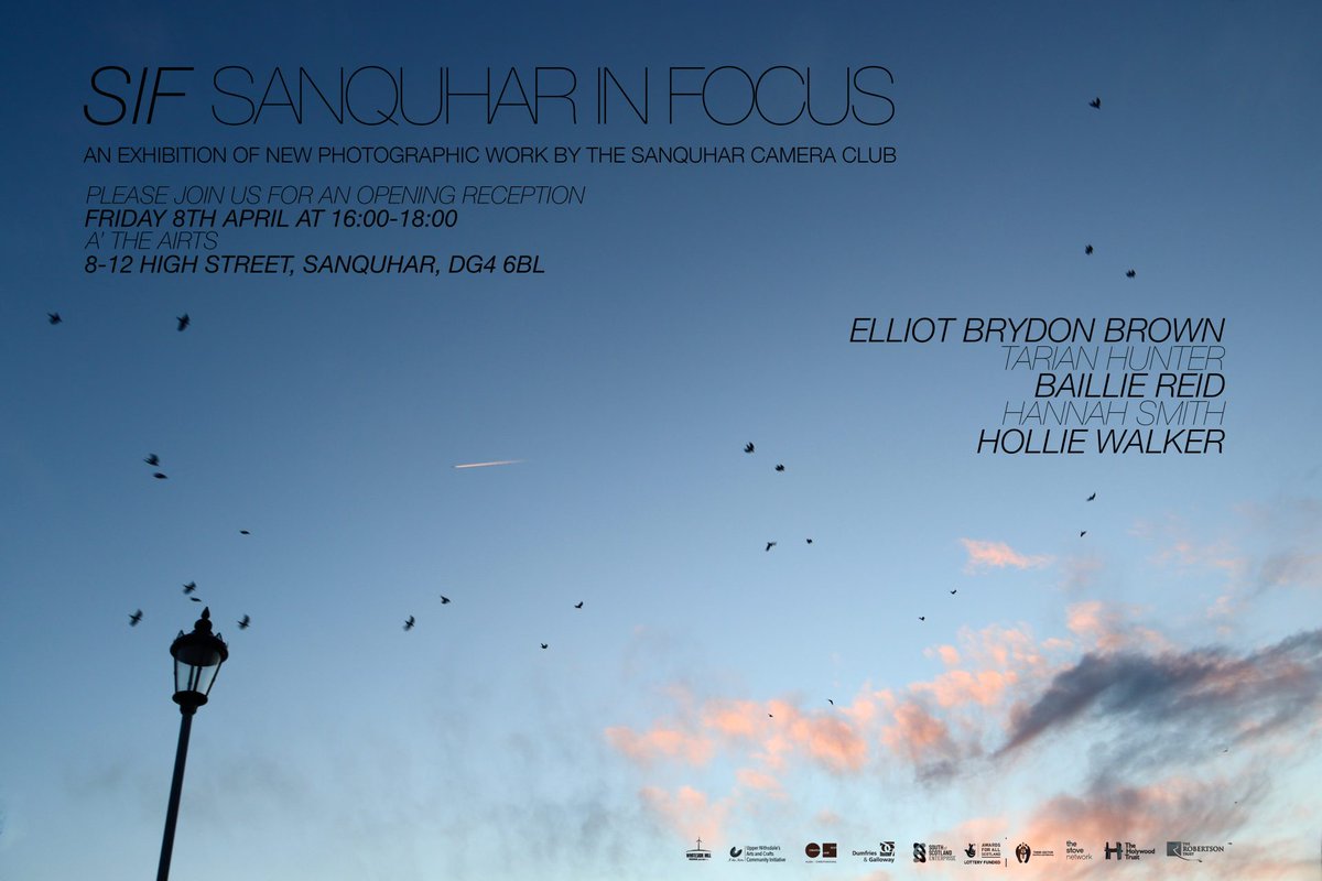 As part of WWDN, we're very excited to announce the launch of Sanquhar Camera Club's exhibition, 'Sanquhar in Focus'!

Join them today at <a href="/atheairts/">A' The Airts</a> from 4pm for the launch - and find out more about the exhibition here: thestove.org/sanquhar-in-fo…

<a href="/saskiacoulson/">Saskia Coulson</a> <a href="/ColinJTennant/">Colin Tennant</a>