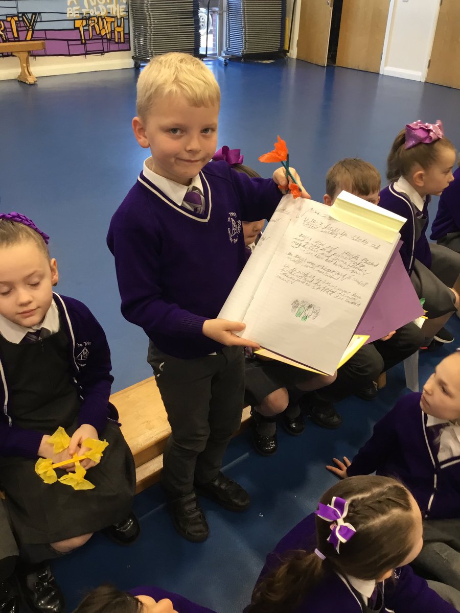 TheTrinityL5's tweet photo. KS1 Easter Liturgy: The children have been sharing some of their work from our Come and See topics. We have looked at scripture and discussed opportunities how we can be go forward over the Easter break! We hope you all have a relaxing time with your families. KS1 x #trinityre 💐 https://t.co/buVaLF0x3J