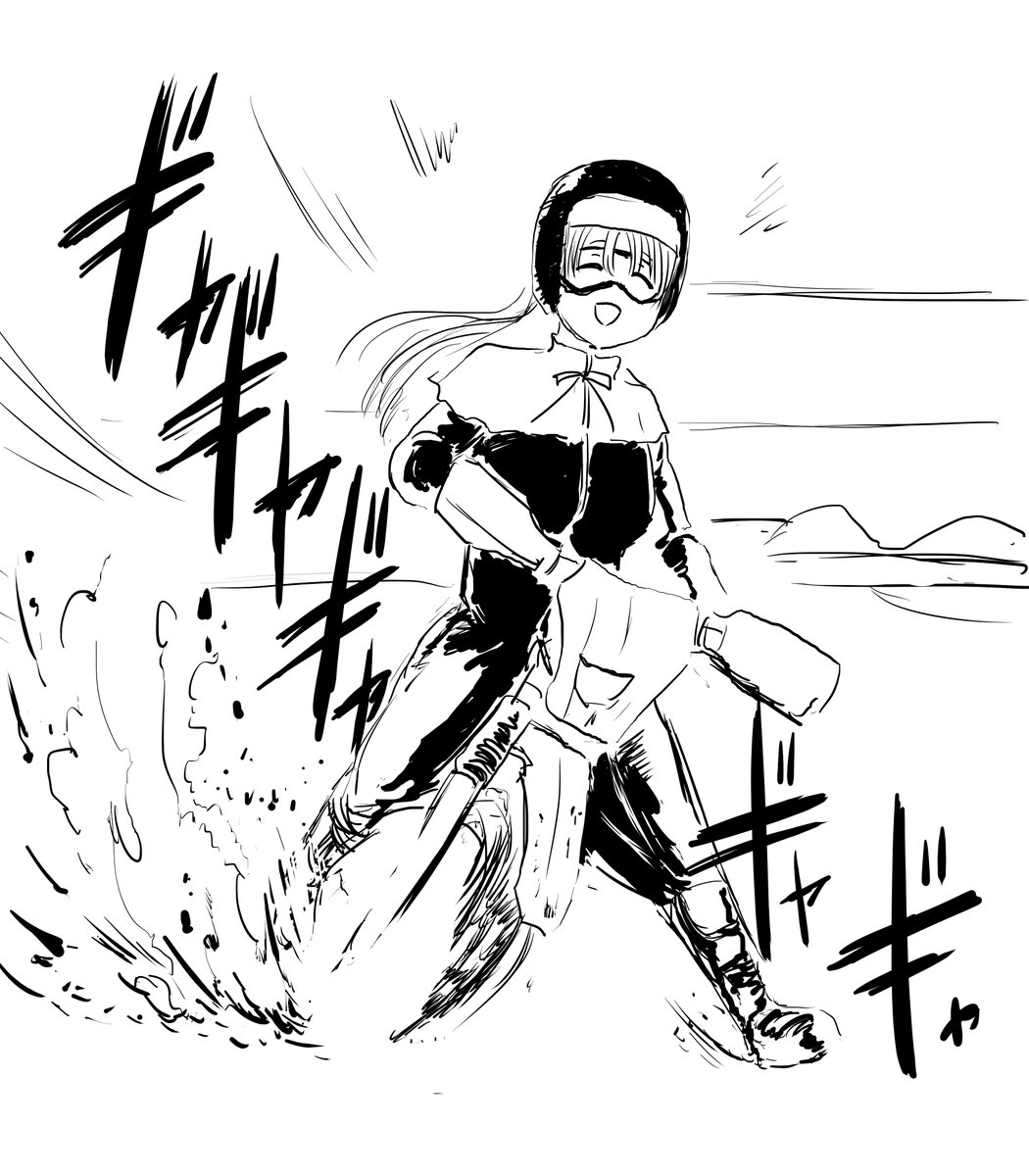 覚えたてのドリフト
#描いたよクレアさん 