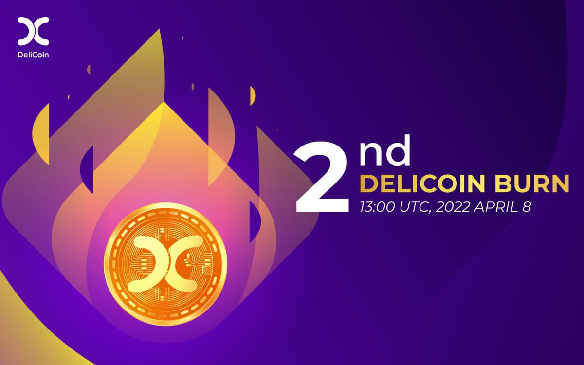 DELIALGO BURNING DELICOIN FOR SECOND TIME

DeliAlgo burns DeliCoin on the occasion of the special event DeliCoin listing to create scarcity, increase the value of DeliCoin and ensure the benefit of investors.

⏰Time: 13:00 UTC April 8, 2022
🔥Amount: 20,688,000 DLC 

#delicoin