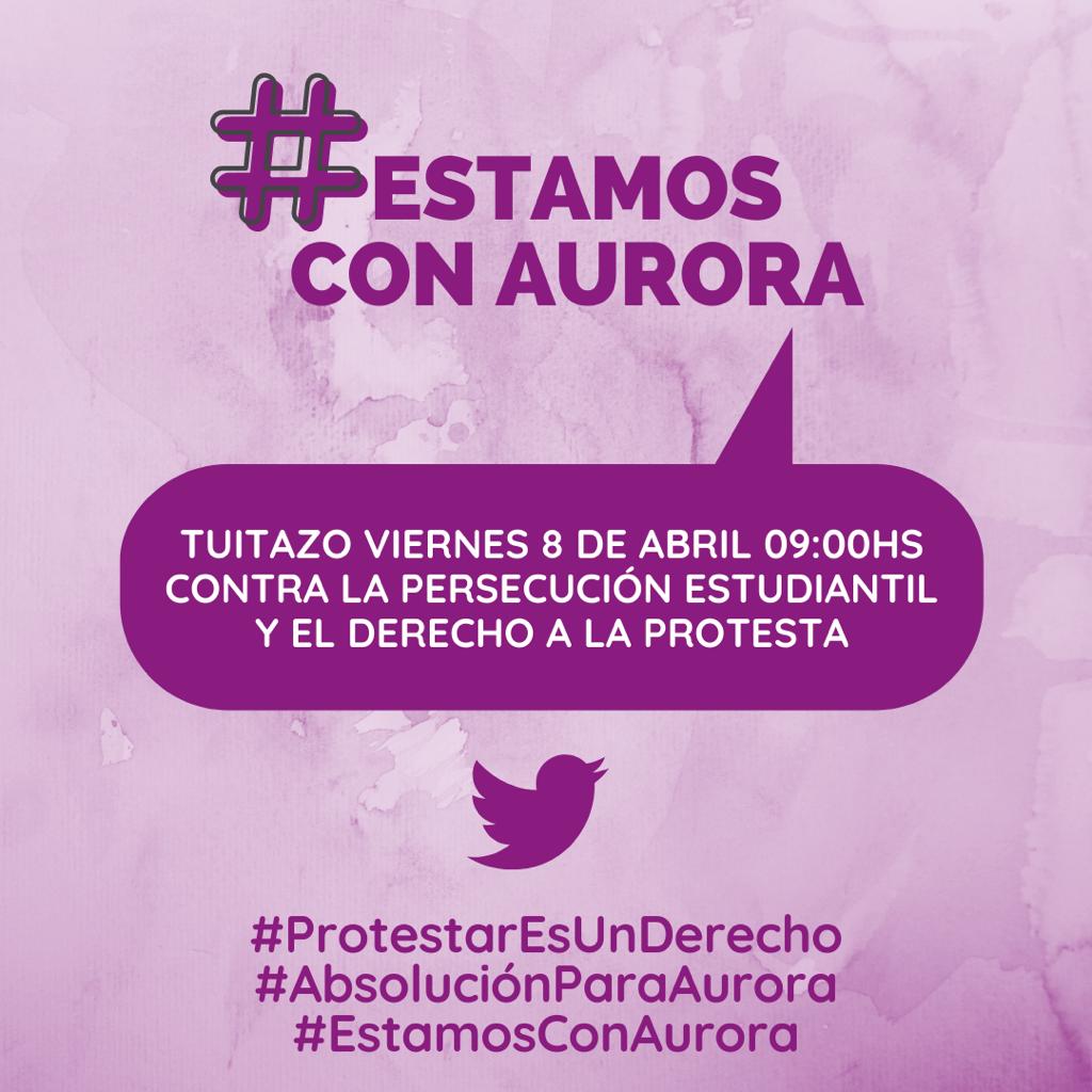 💜#EstamosConAurora #ProtestarEsUnDerecho #AbsoluciónParaAurora*