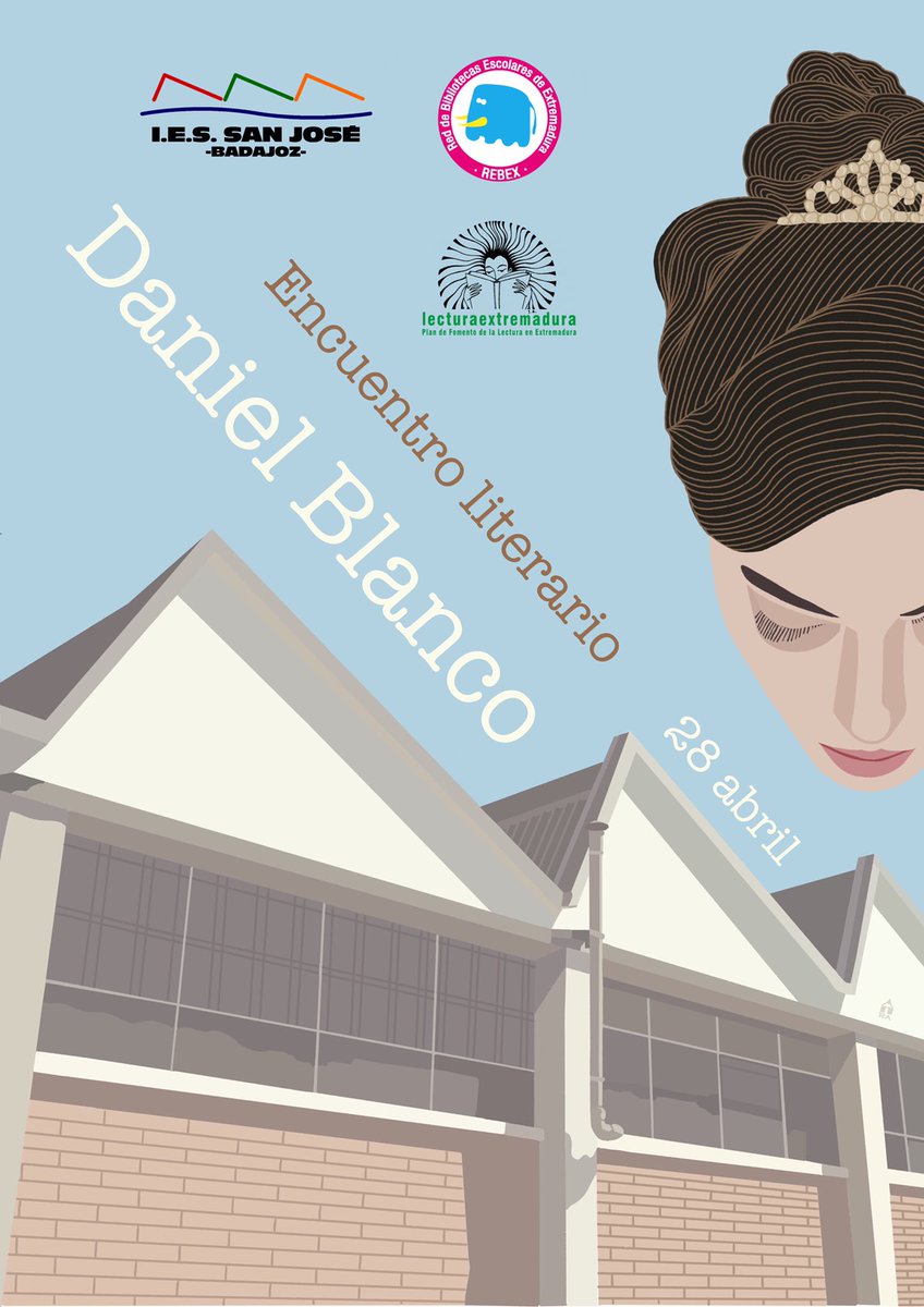 Comparto el cartel que he ilustrado para el encuentro literario con <a href="/_DanielBlanco/">Daniel Blanco</a> que tendrá lugar el 28 de abril en mi centro <a href="/iessanjoseba/">Instituto San José</a>. Nos encanta leer y compartirlo 💬 🧡