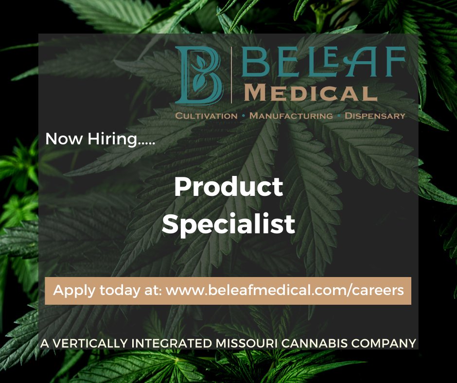 BeleafMedical's tweet photo. BeLeaf Medical is currently recruiting for a Product Specialist at SWADE Delmar and SWADE Cherokee!

Please review the full job description here👉  https://t.co/5wxtAmaTMt https://t.co/P0R1vI1OHT