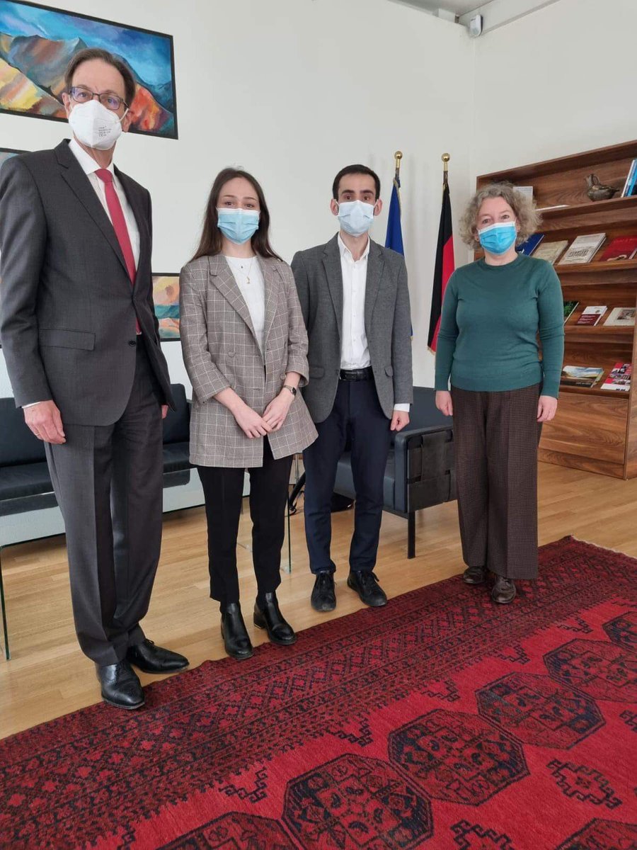 GYLA_CSO's tweet photo. Today #GYLA Chair @nika_simoni & DISP Director @NanukaKR met with 🇩🇪 #Ambassador to 🇬🇪 #HubertKnirsch & #DeputyHeadofMission #TanjuaHutt & discussed current political situation in 🇬🇪 & opportunities for cooperation. We are grateful for 🇩🇪 support to 🇬🇪 democracy & 🇪🇺 integration. https://t.co/y8O2vbXQst