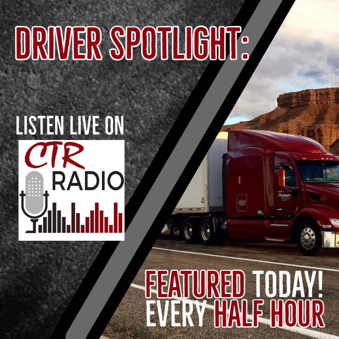 CHNSTRUCKING's tweet photo. Don't forget to listen to #CTRradio today and catch all of our Driver Spotlights. Get some great advice, listen to funny stories, and get to know some of our drivers.  Download our app or listen live visit: https://t.co/cWJRrHf2ok #hiringdrivers #Truckerslifestyle. https://t.co/OTCbPgW0yn