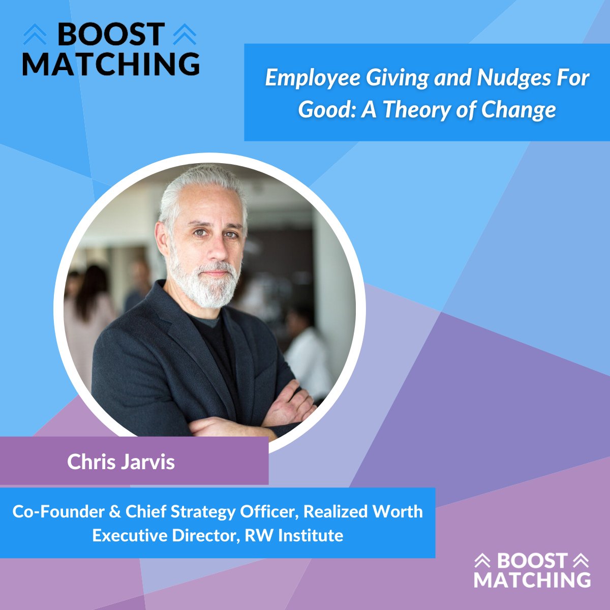 BoostMatching's tweet image. Excited to hear @RealizedWorth's @chrisjarvis_RWI session at the Boost Matching Conference!
This session will get us thinking about behavior change models with potential to really move the needle.
Check it out >> boostmatching.com
#MatchingGifts #EmployeeEngagement